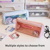 Plumhouse Sanrio Hello Kitty Hộp Đựng Bút Chì Trong Suốt Kuromi Cinnamoroll Dung Tích Lớn Văn Phòng Phẩm Tổ Chức Túi Đựng Bút Túi Trang Điểm VN