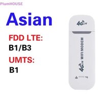 Plumhouse Thẻ Internet 4G không dây B1 / 3 / 5 chất lượng cao sang đầu cuối LTE USB Dongle Bộ định tuyến WIFI di động USB 2.4GHz 150Mbps Modem Stick VN