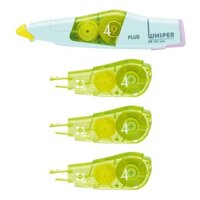 PLUS Correction Tape Whiper PT Set with Main Unit and Refill Tapes in 4mm, 5mm, and 6mm Sizes - Assorted Colors Available   
ㅤDirect From Japan