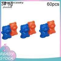 Pluscloth  60 Cái Bộ đếm hình gấu đầy màu sắc Đồ chơi Đếm số Máy trợ giảng trong lớp học