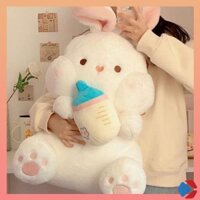 Plushie nhồi bông đồ chơi plushie miniso đồ chơi trẻ em cho bé gái 2023 người nổi tiếng trên internet bình sữa thỏ búp bê đồ chơi sang trọng nhỏ gối thỏ trắng quà tặng sinh nhật cô gái ngủ rab
