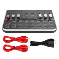 Plyisty USB Sound Card, Sound Mixer, Portable 12 Electronic Sound for Live Steaming for Computer Mobile Phone for PS4 for Xbox