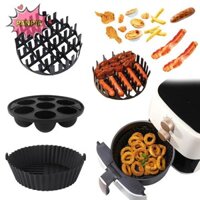 Pnpia 3 Chiếc Silicon Chảo Chiên Không Khí Khay Chiên Lồng Khuôn Giỏ Nồi 3in1 7QT Có Thể Tái Sử Dụng Hot Dog Bacon Bánh Giá Để Tiệc Tại Nhà Phụ Kiện Nướng Bánh Boutique