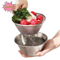 Pnpia 304 Bộ Giỏ Thoát Nước Inox Bát Salad Giỏ Trái Cây Cân Nhật Bản Bát Salad Trứng Bea Chảo Cơm Giỏ Giặt Boutique