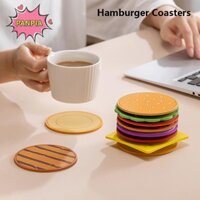 Pnpia 8 Cái / bộ Burger Hình Coaster Sáng Tạo Cốc Miếng Lót Silicon Cách Nhiệt Thảm Cốc Giá Đỡ Nhà Bếp Thanh Ăn Trang Trí Bàn Trẻ Em Quà Tặng Boutique