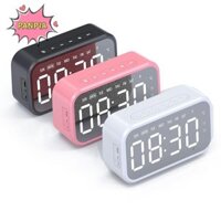 Pnpia Để Bàn Đồng Hồ Báo Thức Loa Không Dây Mini Gương LED Đồng Hồ Kỹ Thuật Số Loa Điện Thoại Di Động Quà Tặng Âm Thanh Nổi Hiệu Ứng Boutique