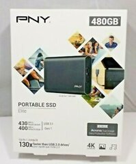 PNY Elite 480GB USB 3.0 Portable Solid State Drive (SSD) - (PSD1CS1050-480-FFS)