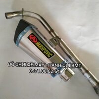 Pô Akrapovic bạc kèm cổ pô Sirius - pô sirius
