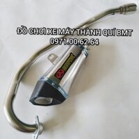 Pô Akrapovic bạc kèm cổ pô  Raider xăng cơ