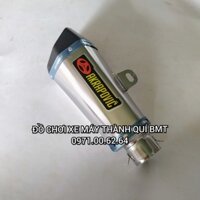 Pô độ xe máy - Pô Akrapovic bạc