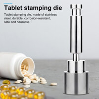 [Po] Dụng cụ ép máy tính bảng Máy ép đường bằng thép không gỉ Khuôn ép máy tính bảng bằng thép không gỉ cầm tay để làm thuốc tự làm Dụng cụ ép bổ sung hạng nặng cho hạt và đường