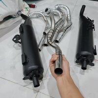 Pô exciter 150 zin móc ấm giữ lại đít zin tặng kèm cổ pô inox 304 tích vằn titan siêu đẹp siêu bóng