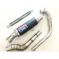 Pô K1 ĐEN đen full cổ cong 2 khúc gắn cho nhiều loại xe