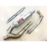 Pô K1 TRẮNG  cổ 2 khúc gắn cho nhiều loại xe