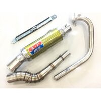 Pô K1 VÀNG full cổ cong 2 khúc gắn cho nhiều loại xe