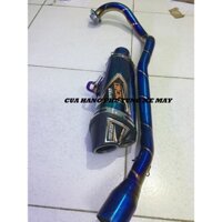 Pô NOBI 2 nòng kèm cổ titan cho xe Ex135, Ex150, Winner 150, Winner X, Raider Fi, Satria