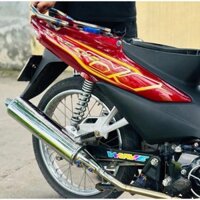 Pô RSX Phom Vểnh Chế Cổ Inox 304 Wave 110 (Tặng Kèm Bộ Ốc Treo Pô Dài) Phụ Tùng  -Phụ Kiện.