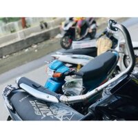 Pô Satria 1.1 móc kèm  cổ tăng 2 khúc inox 304 xịn xò cho các dòng xe wave dream sirius ex winer raider sonic