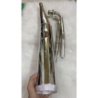 Pô Sirius đích nhôm CNC kèm cổ inox gắn xe Sirius Sirius Fi Wave Alpha 110 Wave RS100 Wave A100