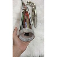 Pô Sirius đích nhôm CNC kèm cổ inox gắn xe Sirius Sirius Fi Wave Alpha 110 Wave RS100 Wave A100 - phụ tùng xe máy