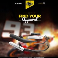 pô tăng R8 Dáng Spark cho exciter 135 4 số 5 số , SIRIUS + FUL cuốn