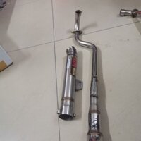 Pô xe máy kou inox không nỉ cổ kong 2 khúc cho Wave rsx Wave s110 Wave bllak Wave 2017 2018 (có video)