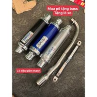 pô xe máy Pô leovince đủ màu full cổ inox gắn cho xe wave 50 - 100, cup, dream, 67,..