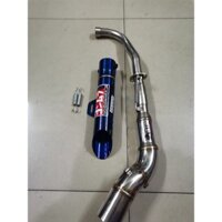 pô xe máy toke inox không nỉ full cổ cong 2 khúc cho dream Wave sirius Wave rsx Wave s110