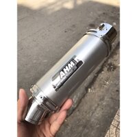 Pô xe, Pô AHM trắng Inox tặng kèm pát lon pô xe máy