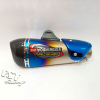 Pô Yoshimura Alpha màu xanh  Titanium nhập khẩu