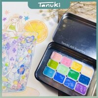 Pocket màu nước Holbein pastel 12 màu (0.5-1ml)