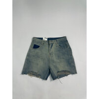 POCKET WASH SHORT - QUẦN ĐÙI JEANS FORM ỐNG RỘNG UNISEX ms 1162