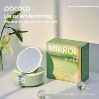 POCOCO/đa chức năng Gương trang điểm đèn ngủ/điện thoại không dây sạc Đèn bàn/Loa Bluetooth