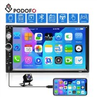 Podofo Double Din Car Radio 7  HD Player MP5 Touch Screen Digital Display Support Bluetooth Multimedia USB Autoradio Mir