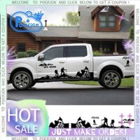 [Poeifjgn] 8 Miếng Dán Thân Bên Cửa Ô Tô Cho Xe Ford Ranger Raptor F150 F-150 Off Road 4X4 Climber Pickup DIY Auto Decals Sticker