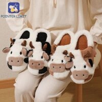 Pointer LIMIT 1 Đôi Dép Sang Trọng Ngón Chân Quấn Giày Cotton Nhà Cặp Đôi