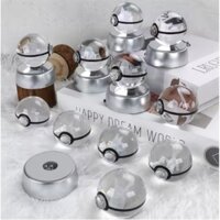 Pokemon 3D Pha Lê Bóng Charmander Cubone Hình Đồ Chơi Pokeball Mimikyu Ampharos Arceus Butterfree Mô Hình Với Đèn Led Đế Búp Bê