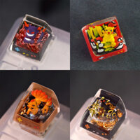 Pokemon Nhỏ Giọt Keycap PBT Pikachu Gengar Psyduck Squirtle Bulbasaur Charizard Eevee Snorlax Handmade Nhựa Keycap Bàn Phím Cơ DIY Sáng Tạo Cá Tính Dễ Thương Keycap