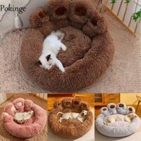Pokinge Bear Paw Pet Sofa, Hình con gấu dễ thương Hình con chó cưng Giường Sofa, Giường cũi cho chó ấm áp Mềm mại thoải mái Giỏ đựng giường mùa đông