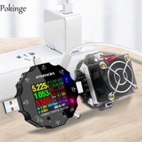 Pokinge Bộ kiểm tra dung lượng pin Sạc 18650 Bộ kiểm tra nguồn Máy dò pin Màn hình pin Đèn báo màn hình xả