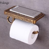 Pokinge Hộp Đựng Giấy Vệ Sinh Cổ Treo Tường Nhà Tổ Chức Phụ Kiện Phòng Tắm Nhôm Giá Đỡ Điện Thoại Di Động