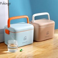 Pokinge Hộp Thuốc Hộ Gia Đình Đa Năng Bộ Khẩn Cấp Gia Đình Có Tay Cầm Hộp Đựng Thuốc Hộp Đựng Thuốc Hộp Đựng Thuốc