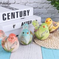 Pokinge Mô Phỏng Tượng Chim, Hàng Thủ Công Nhựa Dễ Thương Tượng Chim Mini, Động Vật Hình Sống Động Như Thật Để Bàn Chống Thời Tiết Đồ Trang Trí Chim Tiệc Sinh Nhật