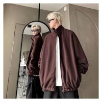 Polar lông cừu cardigan đứng cổ áo len áo khoác nam mùa thu đông phong cách Mỹ cổ điển thương hiệu thời trang tấn công áo khoác lót