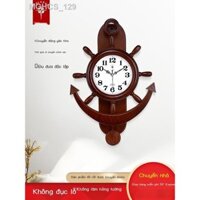 Polaris Helmsman Đồng Hồ Treo Tường Thời Trang Mục Vụ Phòng Khách Sáng Tạo Bánh Lái Địa Trung Hải