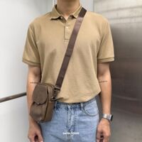 Polo KAF thêu cổ trơn - Be