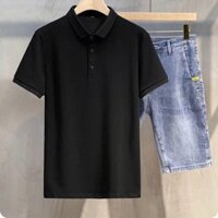 Polo Màu Trơn Ve Áo Thun Ngắn Tay Nam Thường Ngày Phù Hợp Với Slim-fit Đẹp Trai Mỏng Top XP30