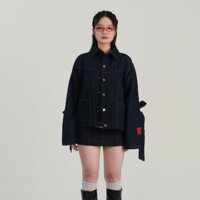 POLY Denim Jacket -  Áo khoác Denim Unisex đường chỉ đỏ