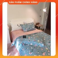 poly Hoa Hồng Xanh - Bộ ga giường ảnh thật