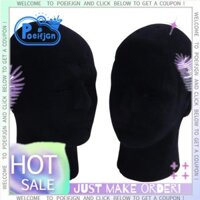 Polystyrene BLACK Foam Men Model Mannequin Head Dummy Stand Shop Mũ trưng bày, 2 x ĐEN